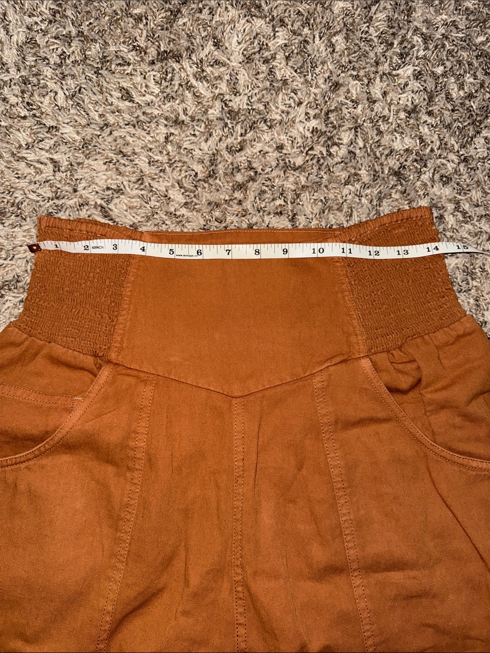 We The Free Cropped Wide-Leg Pants in Rust - Picture 7 of 7